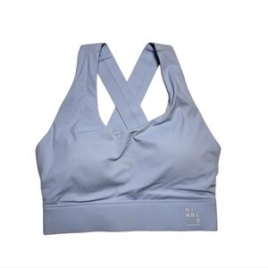NEW Baseline by Ashy Bines Women's Baby Blue Cross-Back Sports Bra - S
